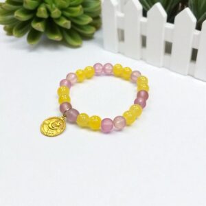 Golden Charm Pastel Beaded Bracelet