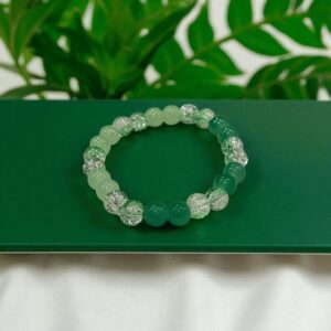 Emerald Glow Beaded Bracelet